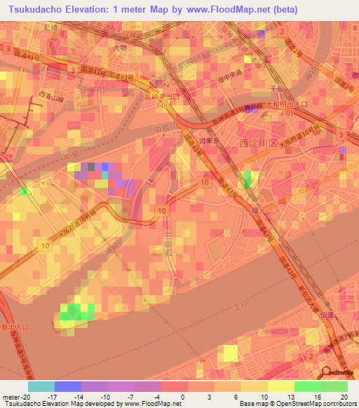 Tsukudacho,Japan Elevation Map