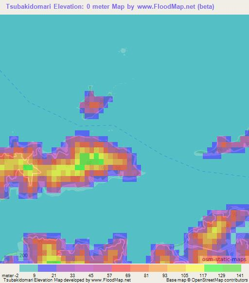 Tsubakidomari,Japan Elevation Map