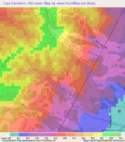Toya,Japan Elevation Map