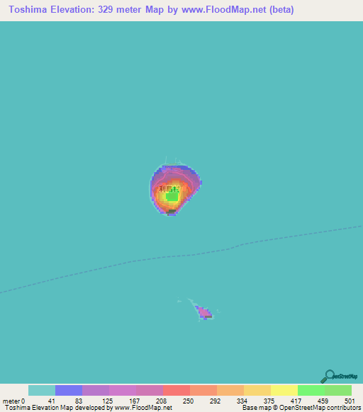 Toshima,Japan Elevation Map