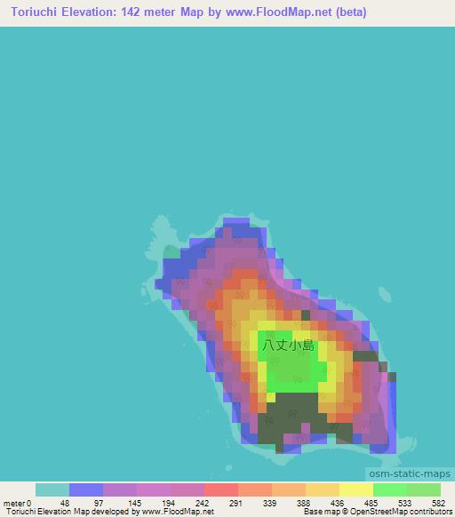 Toriuchi,Japan Elevation Map