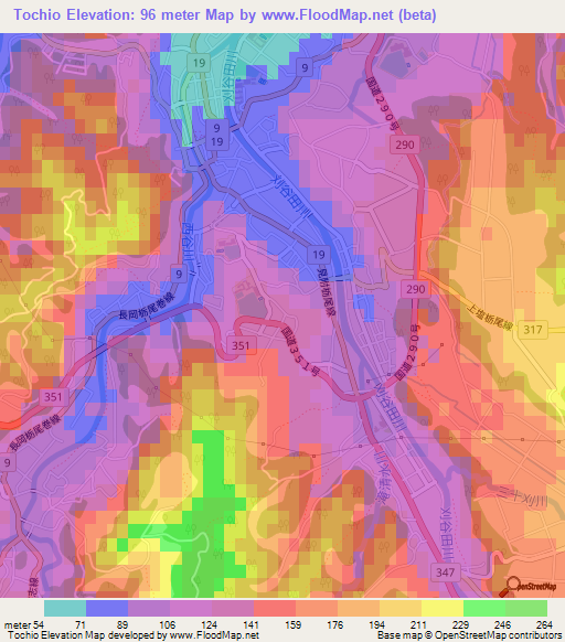Tochio,Japan Elevation Map
