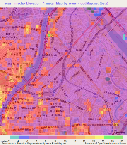Terashimacho,Japan Elevation Map