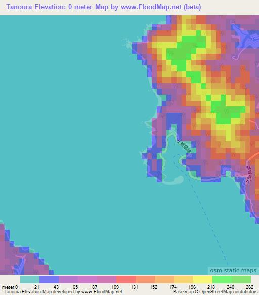Tanoura,Japan Elevation Map