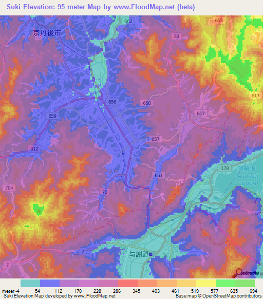 Suki,Japan Elevation Map