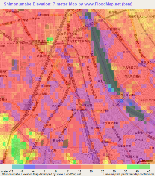 Shimonumabe,Japan Elevation Map