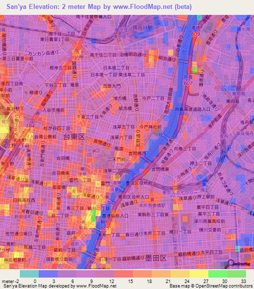 San'ya,Japan Elevation Map