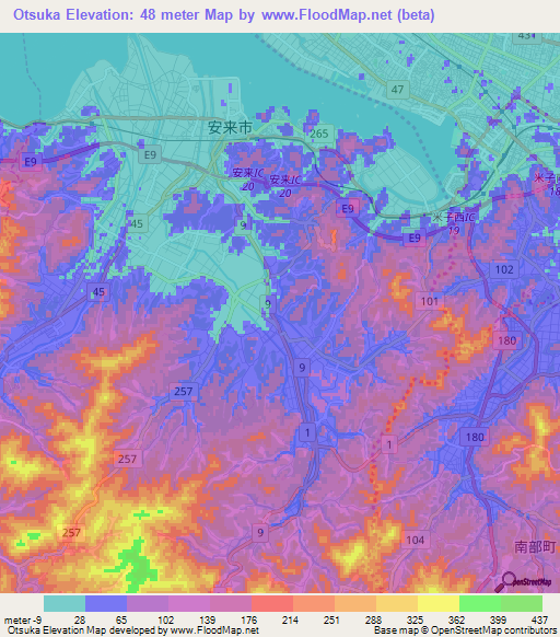 Otsuka,Japan Elevation Map