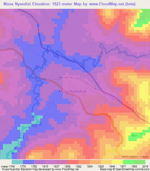 Musa Nyandisi,Kenya Elevation Map