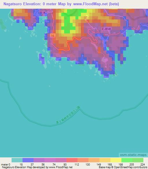 Nagatsuro,Japan Elevation Map