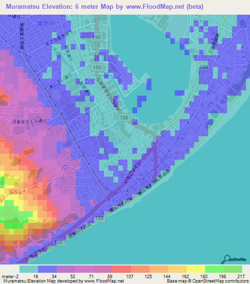 Muramatsu,Japan Elevation Map