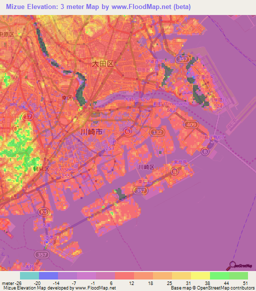 Mizue,Japan Elevation Map