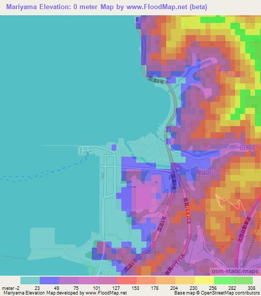 Mariyama,Japan Elevation Map