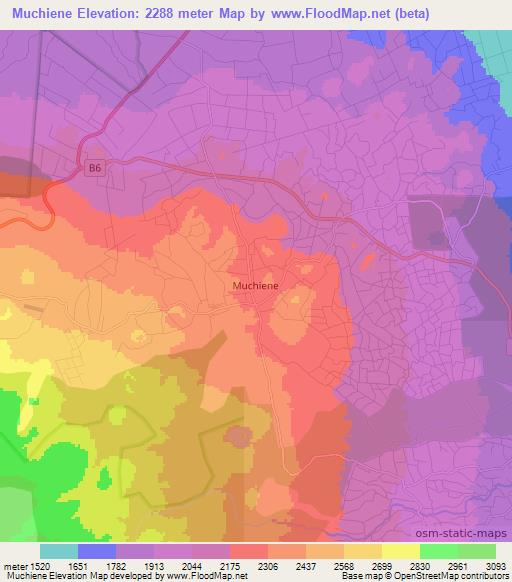 Muchiene,Kenya Elevation Map