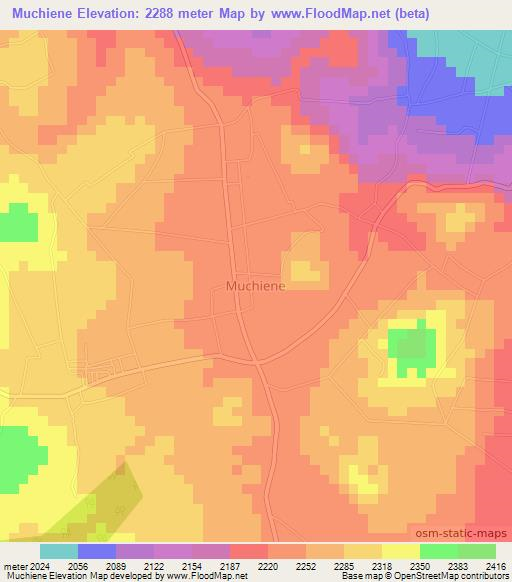 Muchiene,Kenya Elevation Map