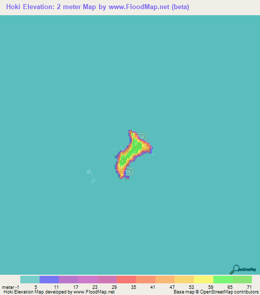 Hoki,Japan Elevation Map