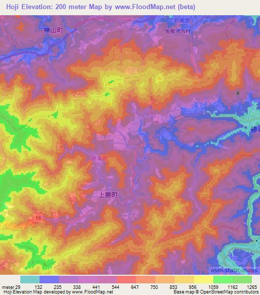 Hoji,Japan Elevation Map