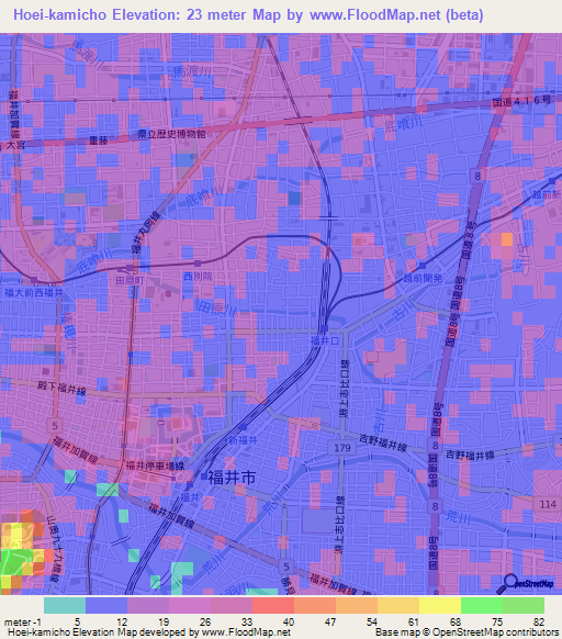 Hoei-kamicho,Japan Elevation Map