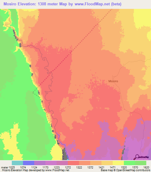 Mosiro,Kenya Elevation Map