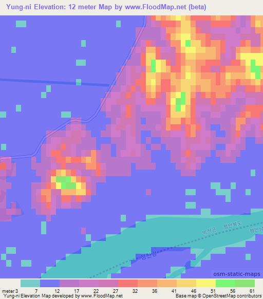 Yung-ni,North Korea Elevation Map