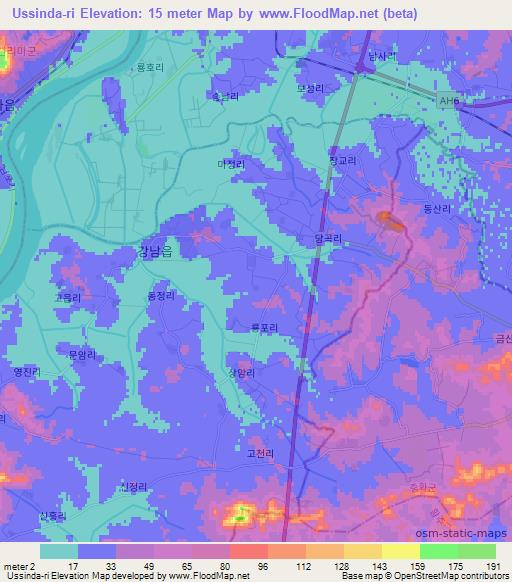 Ussinda-ri,North Korea Elevation Map