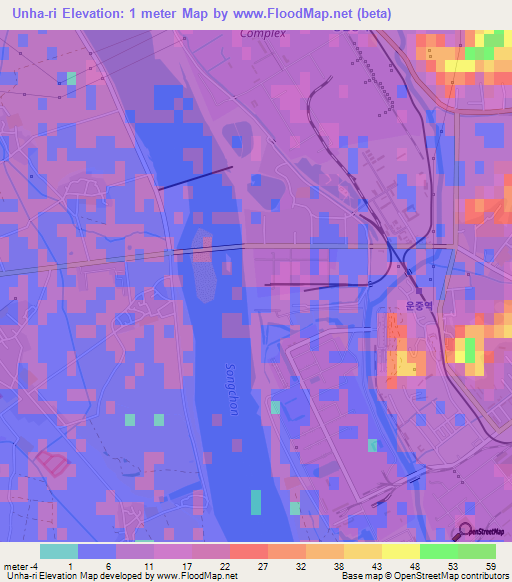 Unha-ri,North Korea Elevation Map