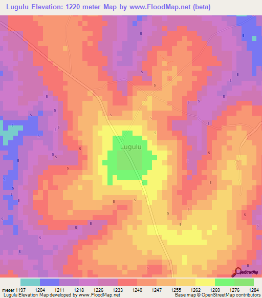 Lugulu,Kenya Elevation Map