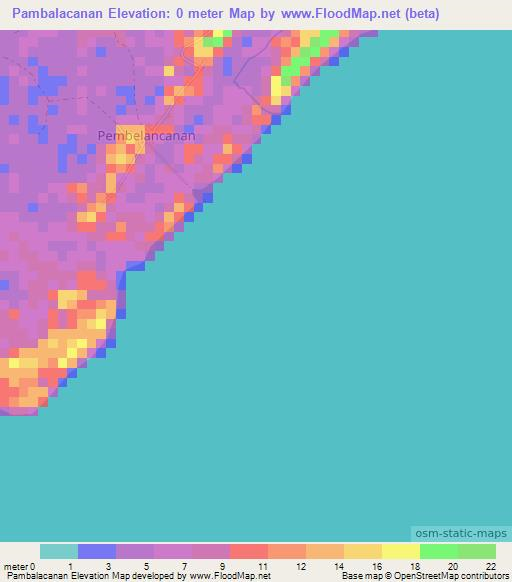 Pambalacanan,Indonesia Elevation Map
