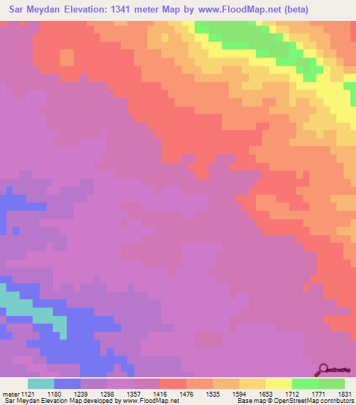 Sar Meydan,Iran Elevation Map