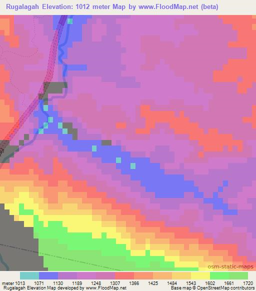 Rugalagah,Iran Elevation Map