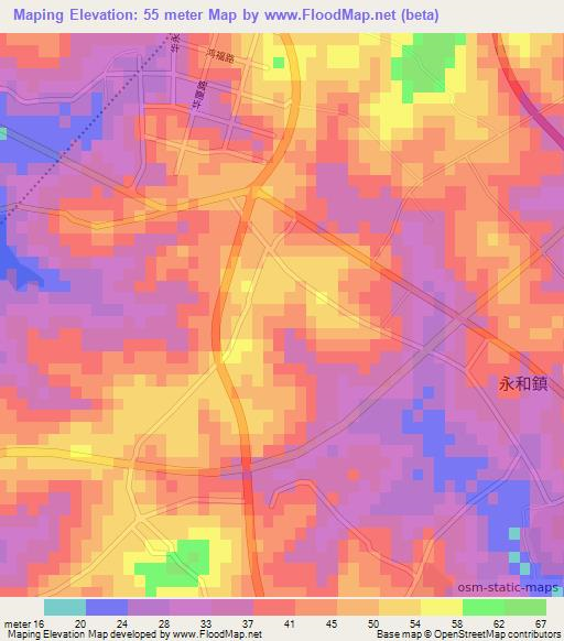 Maping,China Elevation Map