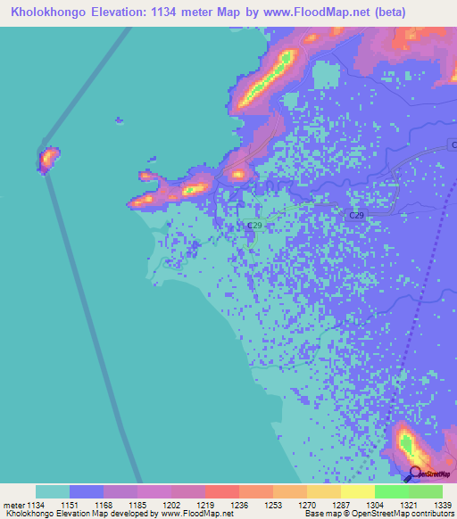 Kholokhongo,Kenya Elevation Map