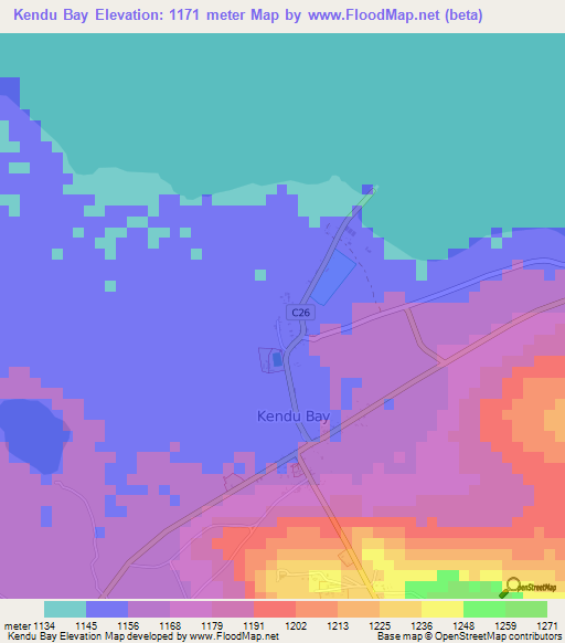 Kendu Bay,Kenya Elevation Map