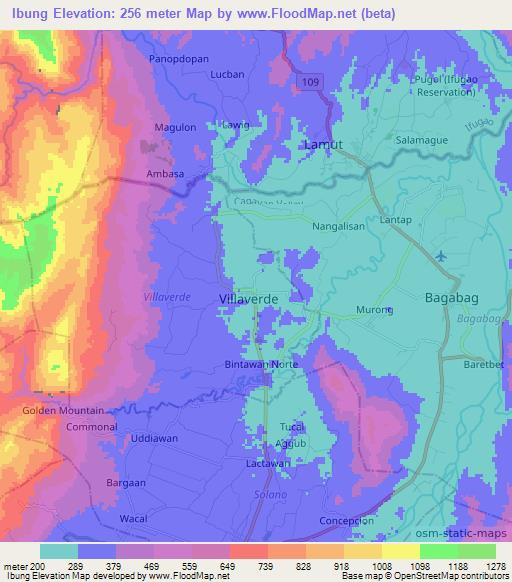 Ibung,Philippines Elevation Map