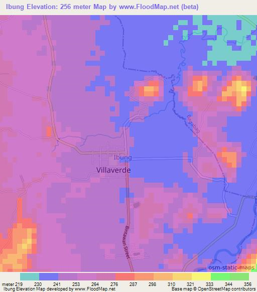 Ibung,Philippines Elevation Map