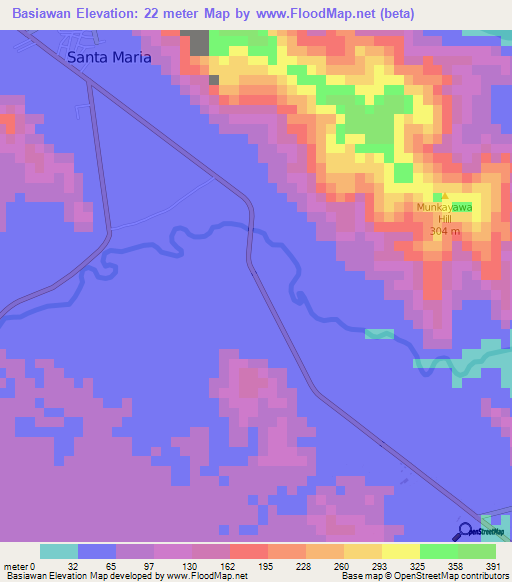 Basiawan,Philippines Elevation Map