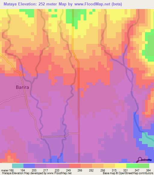 Mataya,Philippines Elevation Map
