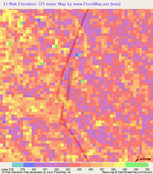 El Wak,Kenya Elevation Map