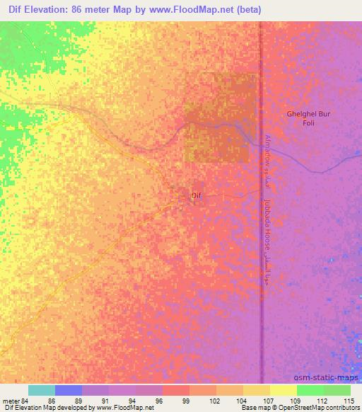 Dif,Kenya Elevation Map