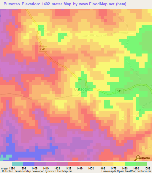 Butsotso,Kenya Elevation Map