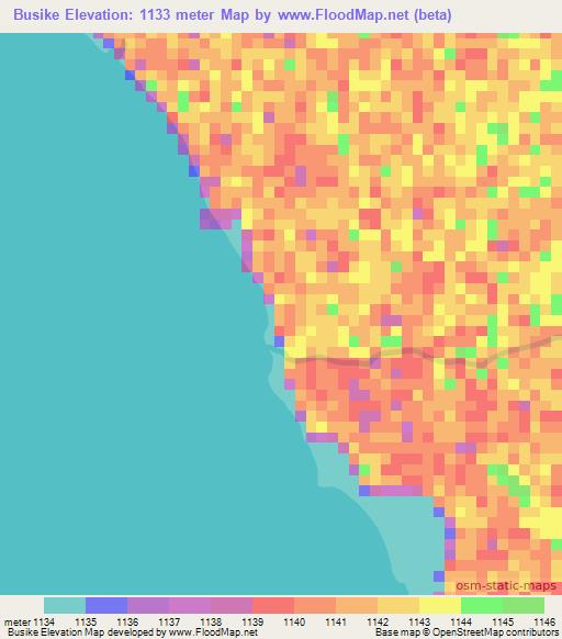 Busike,Kenya Elevation Map