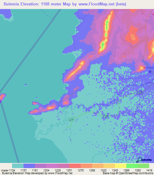 Bulemia,Kenya Elevation Map