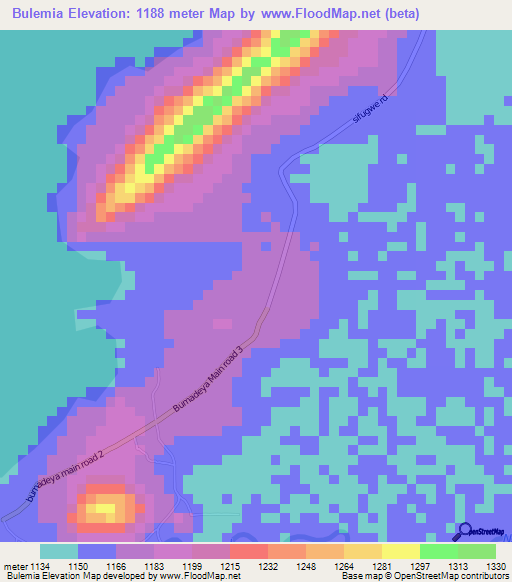 Bulemia,Kenya Elevation Map