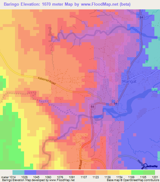 Baringo,Kenya Elevation Map