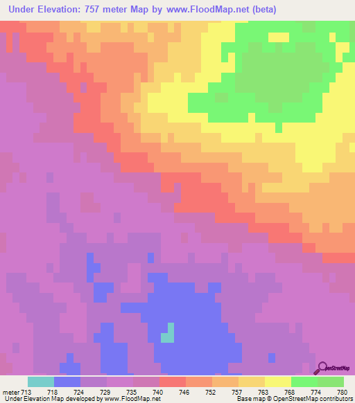Under,Mongolia Elevation Map