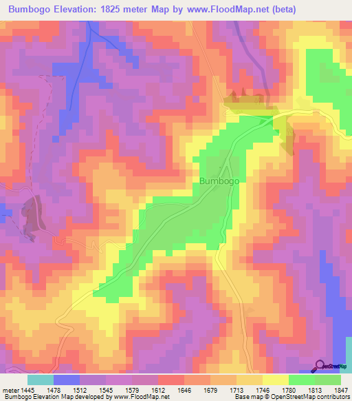 Bumbogo,Rwanda Elevation Map