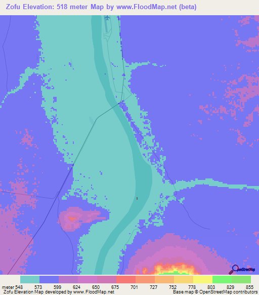 Zofu,Congo (Kinshasa) Elevation Map
