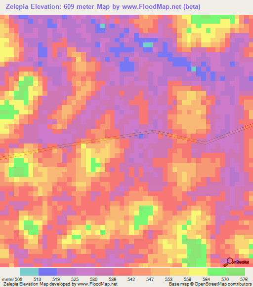 Zelepia,Congo (Kinshasa) Elevation Map
