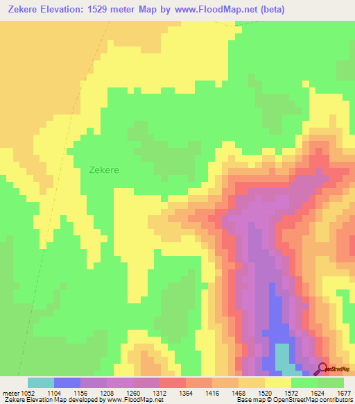 Zekere,Congo (Kinshasa) Elevation Map