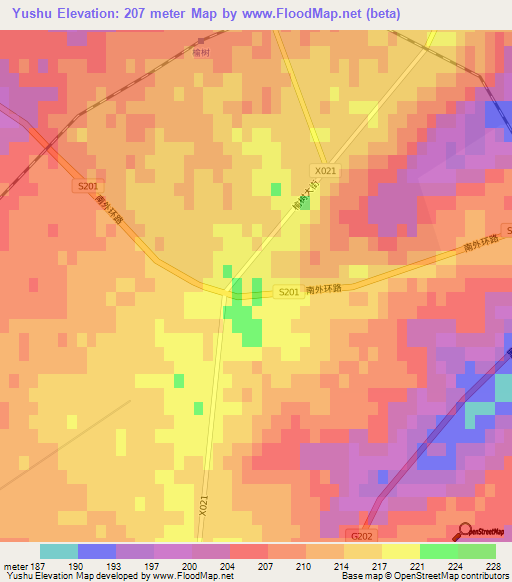 Yushu,China Elevation Map